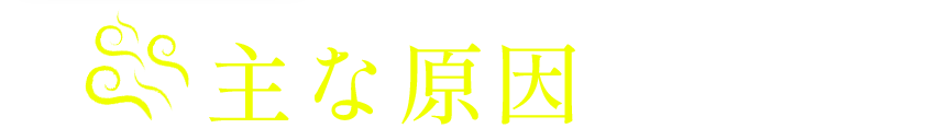 主な原因は3つ