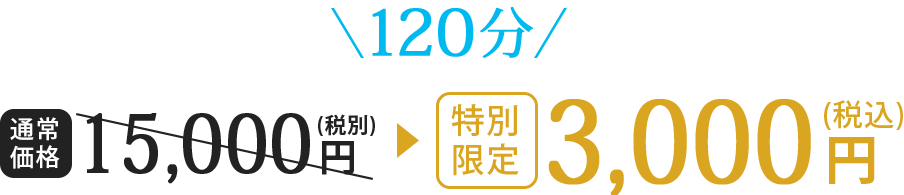 120分特別限定3,000円