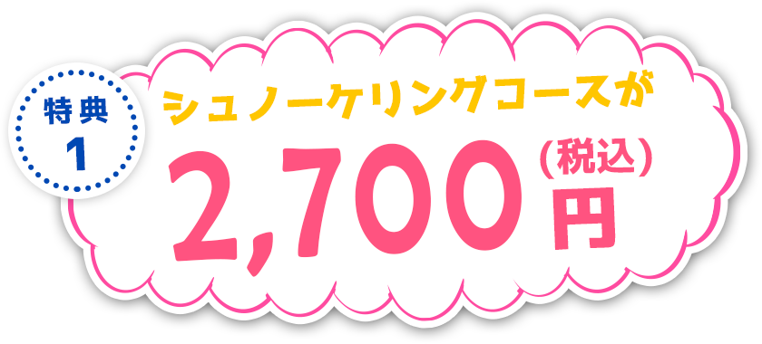 特典1シュノーケリングコースが2,700円(税込)